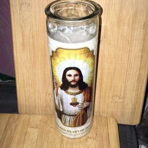 Sacred Heart of Jesus tall candle